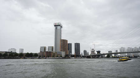 The Zalmhaven Tower, New Building in Rotterdam, 4 July 2021, Rotterdam The Netherlandsのeditorial素材