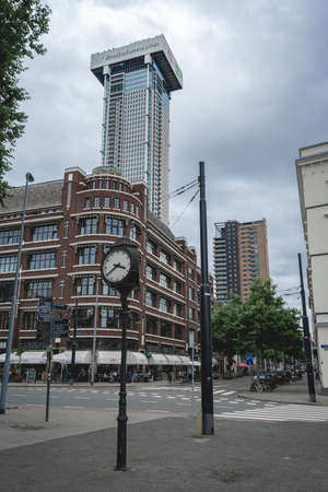 The Zalmhaven Tower, New Building in Rotterdam, 4 July 2021, Rotterdam The Netherlandsのeditorial素材