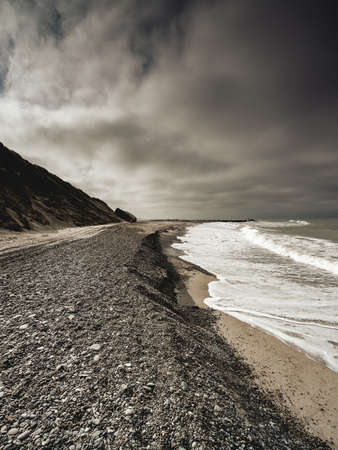 Cliffs and beaches of Denmark, Bovbjerg Klint.の写真素材
