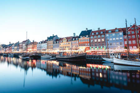 Nyhaven, Famous street in Copenhagen Denmark, September 3, 2021のeditorial素材