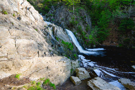 Waterfall from Bayehon, Belgium Ardennes, forestの写真素材