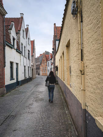 The old streets of Bruges, Belgium Oct 10 2021のeditorial素材