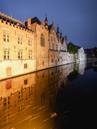 The old streets of Bruges, Belgium Oct 10 2021のeditorial素材