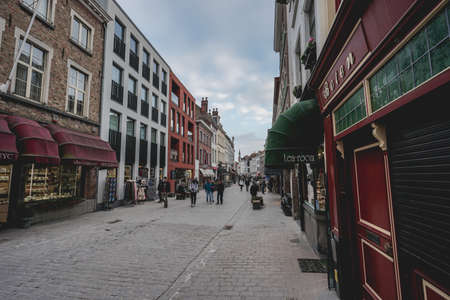 The old streets of Bruges, Belgium Oct 10 2021のeditorial素材