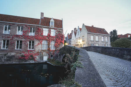The old streets of Bruges, Belgium Oct 10 2021のeditorial素材