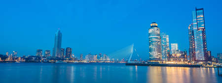 skyline of Rotterdam on January 11, 2022.のeditorial素材