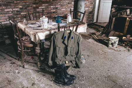 Urbex, Old abandoned house in Belgium.の写真素材