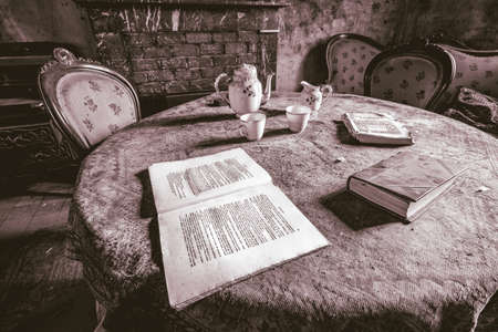 Urbex, An old abandoned house in Belgium.の写真素材