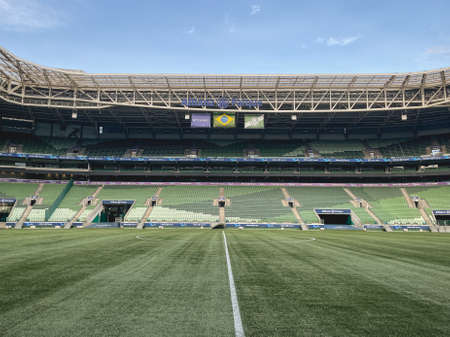 Football stadium from the Italian club Palmeiras in Soa Paulo Brazil. January 27, 2022.のeditorial素材