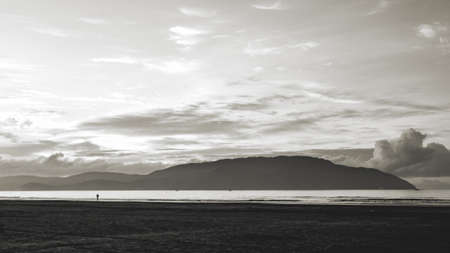 The beautiful beach of Santos, Sao Paulo, Brazil.の写真素材