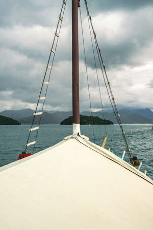 Boat cruise from Paraty to the beautiful islands and beaches around the coast. Paraty RJ Brazil.の写真素材