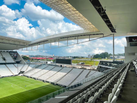 Stadium tour from Corinthians, Sao Paulo Brazil February 19 2022のeditorial素材
