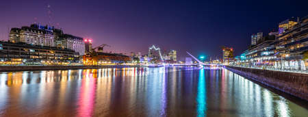 the skyline of Puerto Madero in Buenos Aires, Argentina.の写真素材