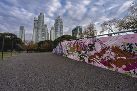 Skyline of Puerto madero Buenos Aires, Argentina, July 12 2022の写真素材