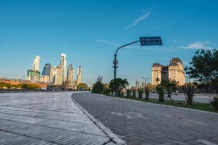 Skyline of Puerto madero Buenos Aires, Argentina, July 12 2022の写真素材