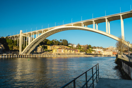 Ponte da Arrabida, Bridge over the Douro, in Porto Portugal.の写真素材