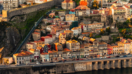Aerial view of Porto, Portugal. View from above.の写真素材