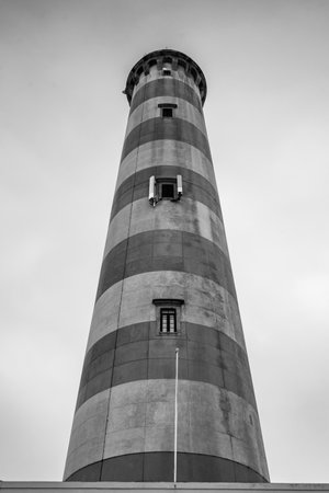 Farol de Aveiro. Lighthouse in the coast of Aveiro, Portugal.の写真素材