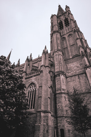 Close up from the ST Maartens Cathedral in Ypres (Ieper) Belgium.の写真素材