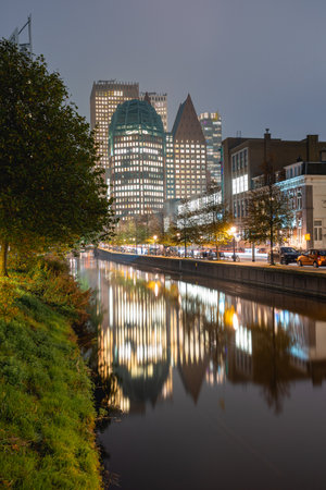 November 5, 2024. The Hague, The Netherlands. The skyline of The Hague.の写真素材