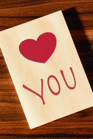 A note on a wooden background.の写真素材