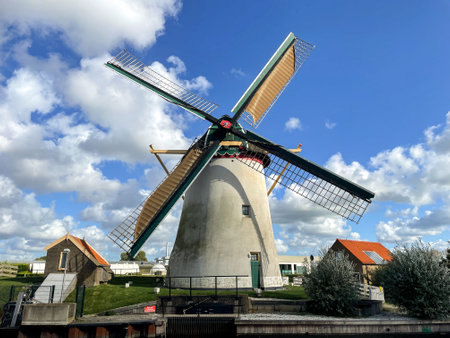 Windmill at Schipluiden, The Netherlands. October 8, 2022の写真素材