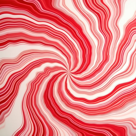 AI generated image of an abstract background. Red and white swirls. Christmas background.の素材