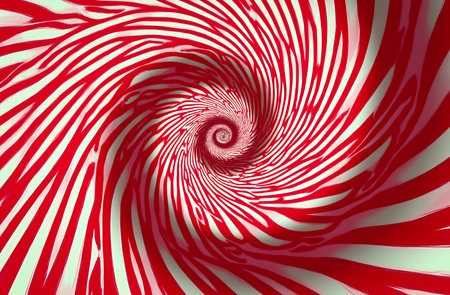 AI generated image of an abstract background. Red and white swirls. Christmas background.の素材
