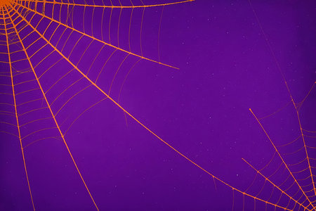 AI generated. Halloween background with purple and orange coloursの素材