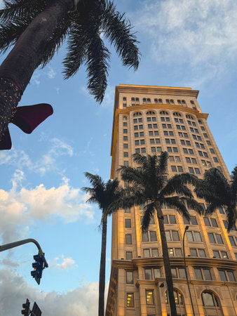 Modern buildings at sunset at Faria Lima in SÃ£o Paulo, Brazil. November 8, 2025.のeditorial素材