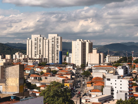 Skyline of the North part of Sao Paulo. Tucuruvi, Sao Paulo, Brazil. November 25, 2025.のeditorial素材