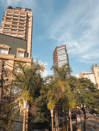 Pargue do Novo In Pinheiros, with the skyline in the background. Sao Paulo, Brazil. November 22, 2025.のeditorial素材