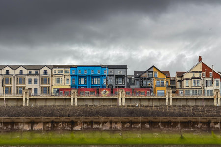 Februari 14, 2026. The boulevard of Blackpool in England.