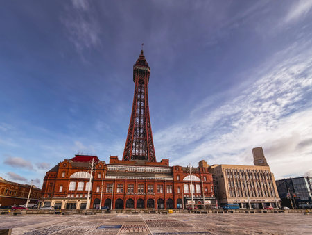 Februari 13, 2026. The Blackpool Tower in Blackpool, UK.のeditorial素材