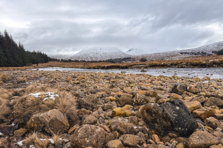 Beautiful nature at Bridge of Orchy, Scotland, UK.のeditorial素材