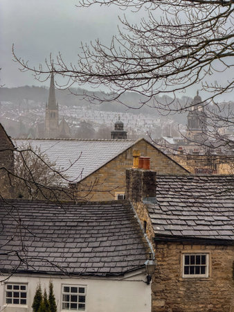 The old streets and historic buildings of Lancaster, UK. Februari 15, 2026.