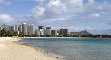 Waikiki beach, Oahuの写真素材