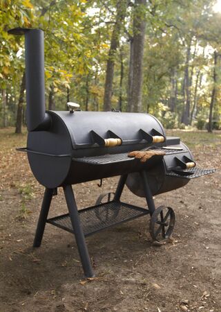 Custom-built smoker grillの写真素材