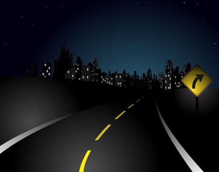 City at Nightのイラスト素材