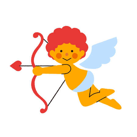 It is a simple and cute Cupid illustration. It is an easy-to-use vector material.