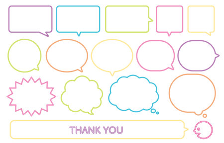 It is a colorful balloon set. It is an easy-to-use vector material.のイラスト素材