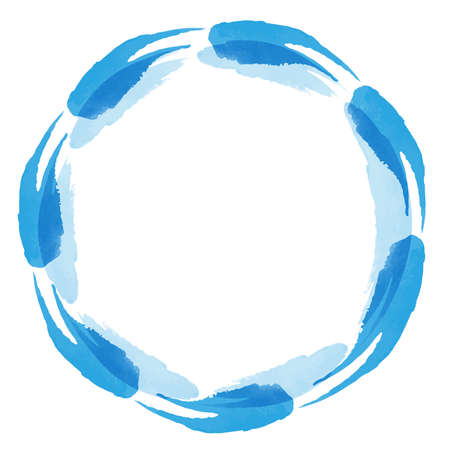 Watercolor circle in water image Vector illustrationのイラスト素材