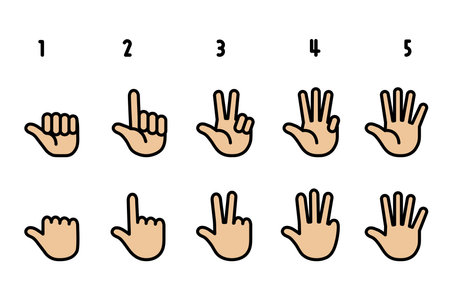 hand sign Clip art of hand countingのイラスト素材