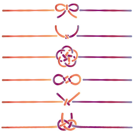 Hand-drawn cute Mizuhiki set with transparent backgroundのイラスト素材