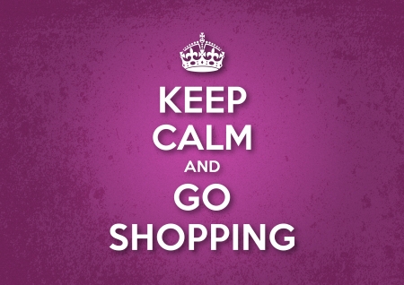 Keep Calm and Go Shoppingのイラスト素材