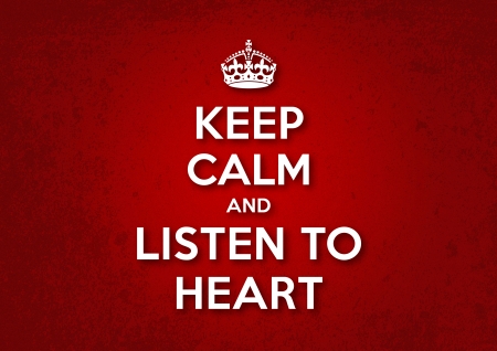 Keep Calm and Listen to Heartのイラスト素材