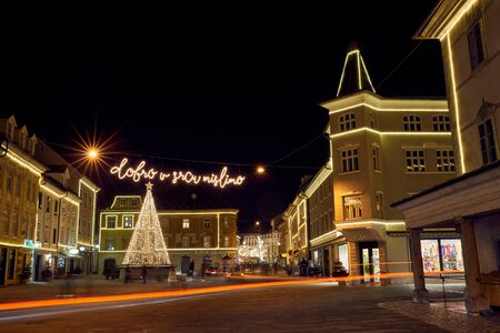 Kranj, Slovenia - December 7, 2016: Romantic advent Decemberのeditorial素材