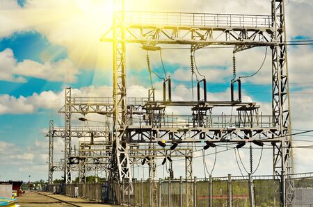 Hydroelectric power station, the river Dnepr, Dneprodzerzhinsk, Ukraine