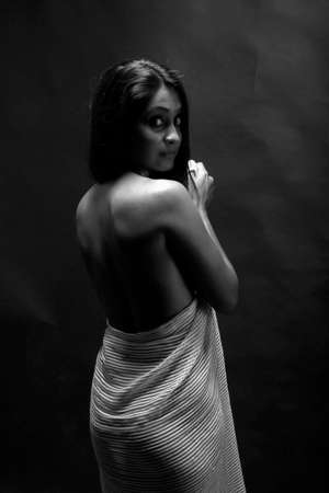 beautiful sexy girl look behindの写真素材