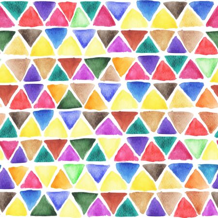 Abstract seamless background consisting of triangles of different colors.の写真素材
